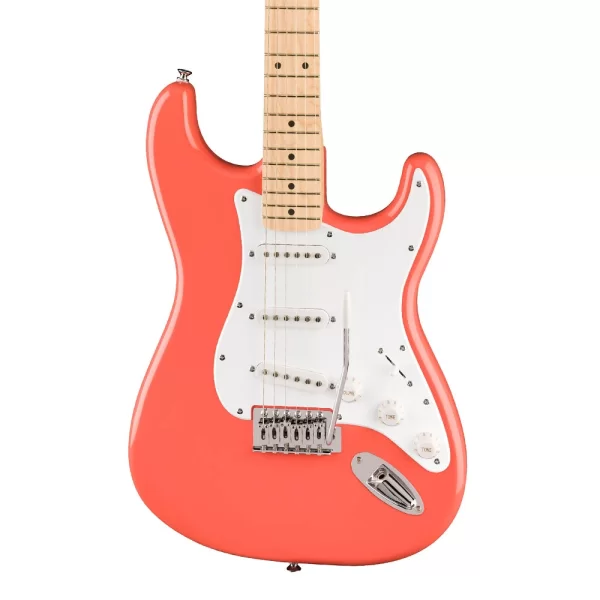 Squier FSR Sonic Stratocaster Akçaağaç Klavye Tahitian Coral Renk Elektro Gitar