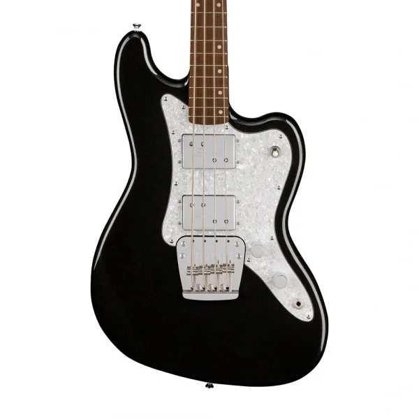 Squier Paranormal Rascal Bass HH Laurel Klavye WPG Metallic Black Bas Gitar