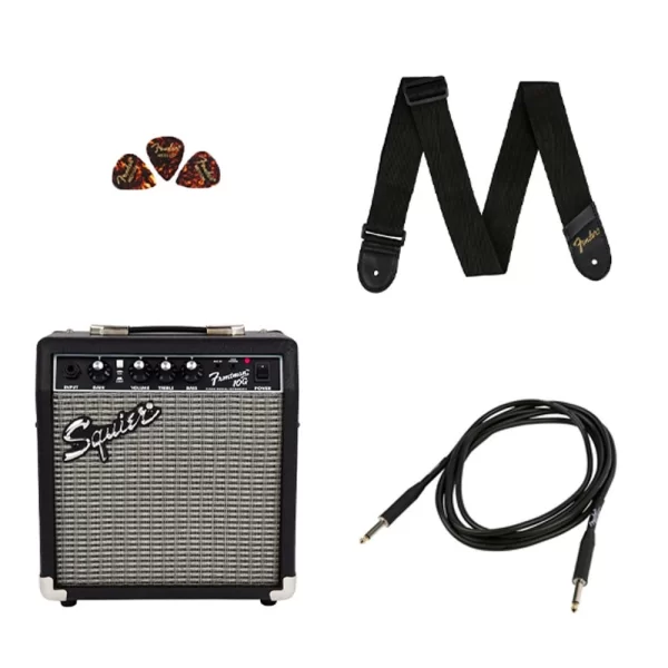 Squier Sonic Stratocaster 2 Ton Sunburst Frontman 10G Amfi Elektro Gitar Seti
