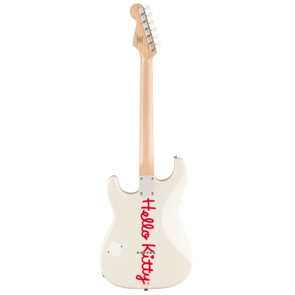 SQUIER x Hello Kitty White Stratocaster w/Bag Elektro Gitar