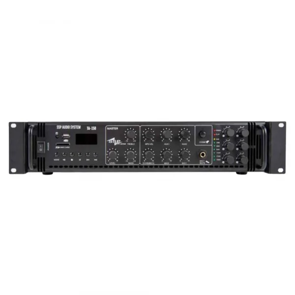 SSP Audio TA150 150W 100V Trafolu Mikser Amfi, Radyo, Bluotooh, USB, 6 Çıkışlı