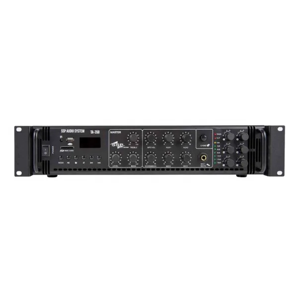 SSP Audio TA350 350W 100V Trafolu Mikser Amfi, Radyo, Bluotooh, USB, 6 Çıkışlı