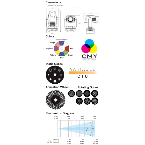 SSP MEGA BEE BSW 600W Led moving Head Spot (BEAM+SPOT+WASH)