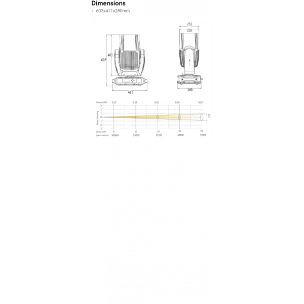 SSP NEPTUNE 300 BEAM 200W IP65 Led Moving Head Beam