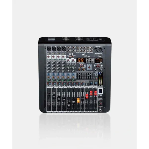 SSP PM 808L 8 Kanal Power-Mixer 2x650W, Bluetooth, Usb, Recorder, Efekt