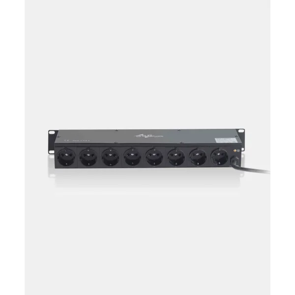 SM-011B 8 CH. Switchbox 15A Işık Anahtarlayıcı, Panel Schukko Tip Grup Priz, 19 Rack Kabinet uyumlu