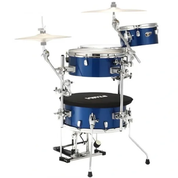 TAMA CJB46C-ISP - Cocktail-JAM Indigo Sparkle 4 Parça (16B/10T/14F/12S) Aksamlı &amp; Çantalı Kompakt Akustik Davul Seti