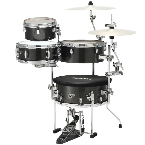 TAMA CJB46C-MGD - Cocktail-JAM Midnight Gold Sparkle 4 Parça (16B/10T/14F/12S) Aksamlı &amp; Çantalı Kompakt Akustik Davul Seti