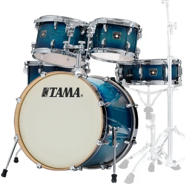 TAMA CL50RS-BAB Superstar Classic Blue Lacquer Burst 5 Parça (20B/10T/12T/14F/14S) Akustik Davul Seti