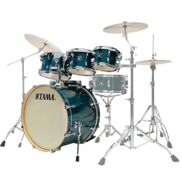 Tama CL72RSP-GHP Superstar Classic Gloss Sapphire Lacebark Pine 7 Parça (22B/8T/10T/12T/14F/16F/14S) Akustik Davul Seti