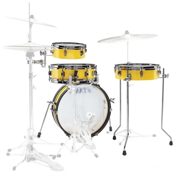 TAMA LJK48PBN-ELY Limited Club-JAM Pancake Electric Yellow 4 parça (18B/10T/13F/12S)  Akustik Davul Seti