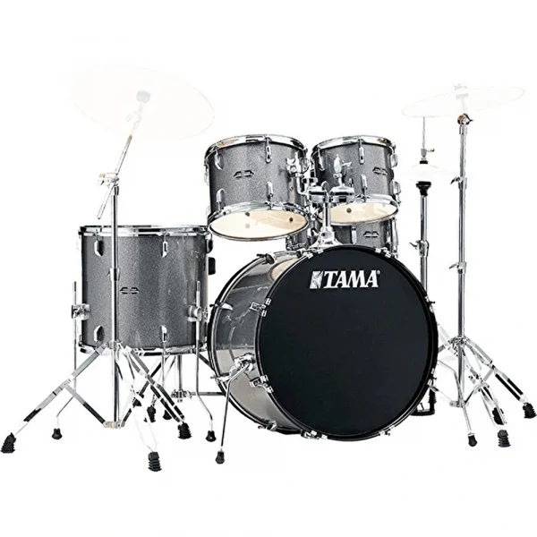 TAMA ST50H6-CSS Stagestar Cosmic Silver Sparkle 5 Parça (20B/10T/12T/14F/14S) Aksamlı Akustik Davul Seti
