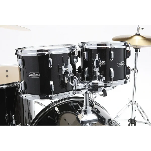 TAMA ST50H6C-BNS Stagestar Black Night Sparkle 5 Parça (20B/10T/12T/14F/14S) Aksamlı ve Zilli Akustik Davul Seti