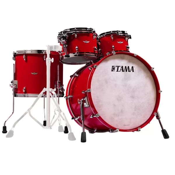 TAMA TM42RZSS-SDR STAR Maple Solid Candy Red 4 Parça (22B/10T/12T/16F) Akustik Davul Seti