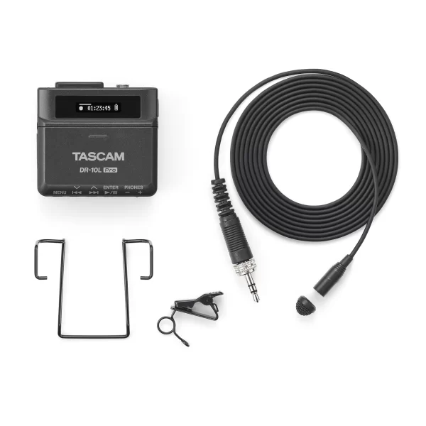 Tascam DR-10L PRO Digital Audio Recorder With 32 Bit recording, Lavalier Microphone.Remotecontrol and Timecode Sync via optional AK-BT1