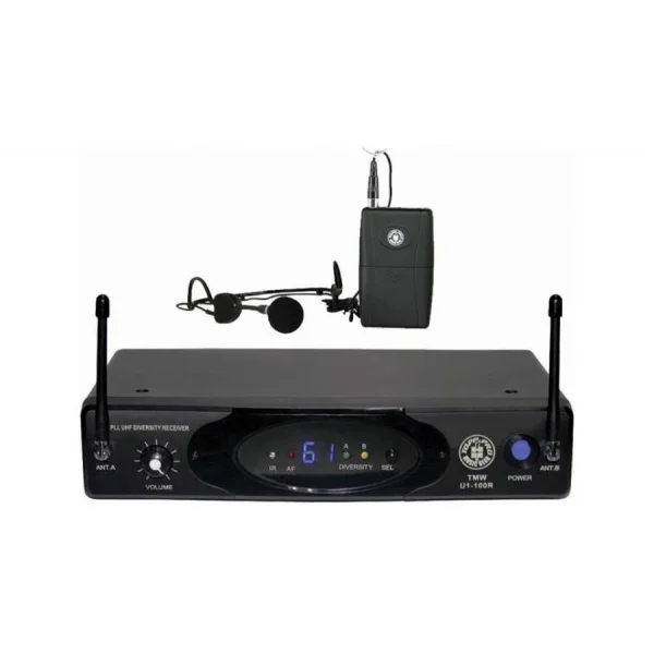 Topp Pro TMW U1-100RLTHSGT - 1 Kanal Kablosuz mikroofon seti (Headset + Yaka )