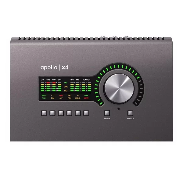 Universal Audio Apollo x4 Heritage Edition Quad Core DSP işlemcili, 16 x 8, 4 mikrofon preamp Thunderbolt 3 ses kartı - Zengin Plug-IN paketi ile birlikte (4 DSP) (Mac/PC)