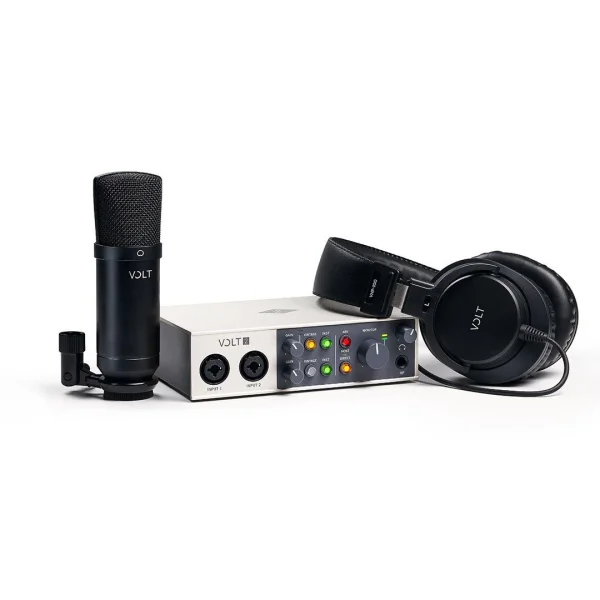Universal Audio Volt 2 Studio Pack Yeni nesil 24-bit / 192 kHz, 2-Giriş / 2-Çıkış, 610 MicPre Modellemeli, USB-C Ses Kartı, Mikrofon ve Kulaklık paketi