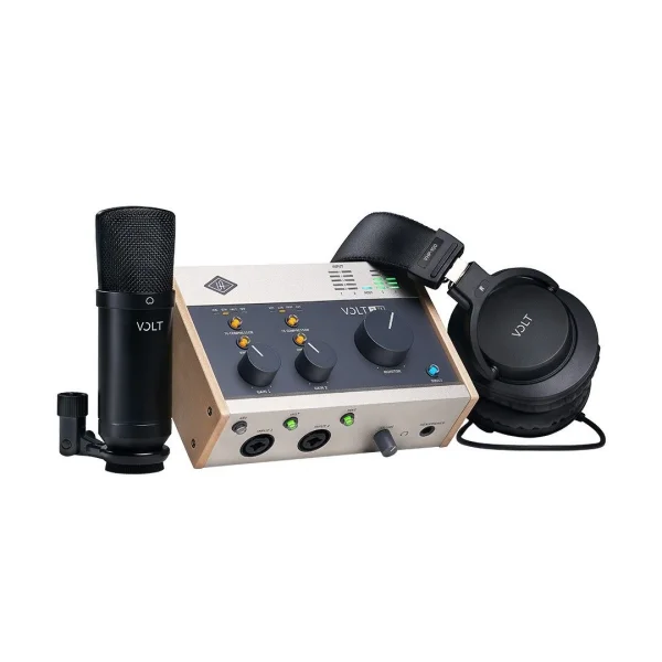Universal Audio Volt 276 Studio Pack Yeni nesil 24-bit / 192 kHz, 2-Giriş / 2-Çıkış, 610 MicPre ve 1176 Compressor Modellemeli USB-C Ses Kartı, Mikrofon ve Kulaklık paketi