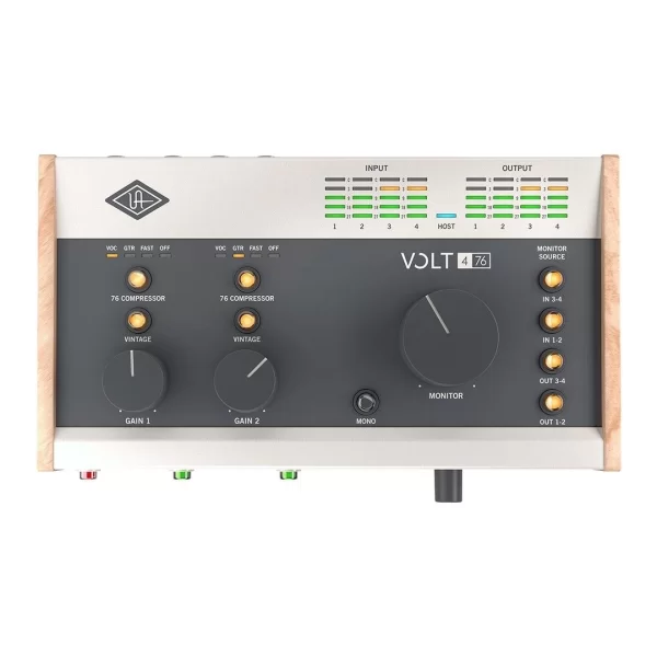 Universal Audio Volt 476 Yeni nesil 24-bit / 192 kHz, 4-Giriş / 4-Çıkış, 610 MicPre ve 1176 Compressor Modellemeli, USB-C Ses Kartı