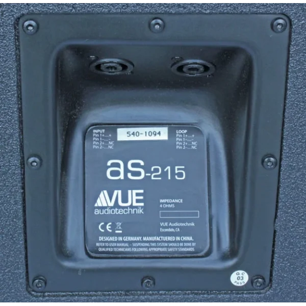 VUE audiotechnik as-215 2x15 Vented Subwoofer