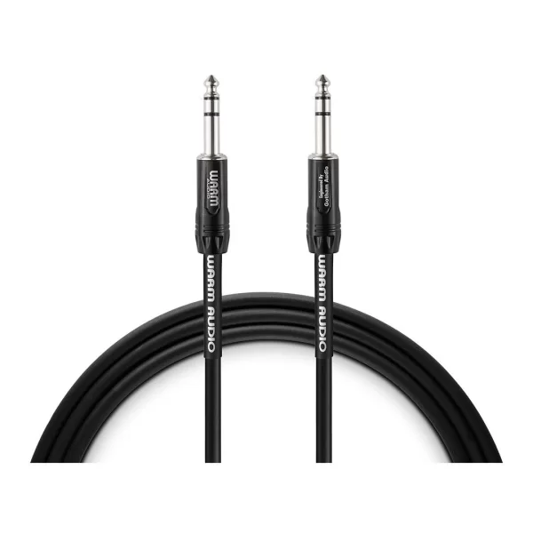 Warm Audio Premium TRS-TRS Kablo (3 m) (PREM TRS-10) TRS (Erkek) - TRS (Erkek) Mikrofon / Line / Aktif Hoparlör kablo (Gotham Kablo) , 3 mt.