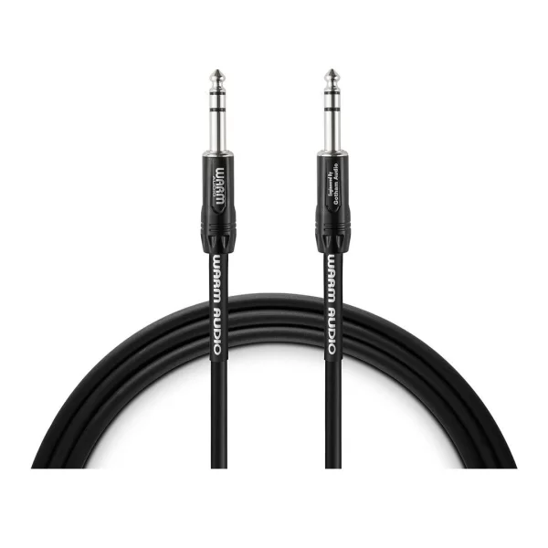 Warm Audio Pro TRS-TRS Kablo (3 m) (PRO TRS-10) TRS (Erkek) - TRS (Erkek) Mikrofon / Line / Aktif Hoparlör kablo (Gotham Kablo) , 3 mt.
