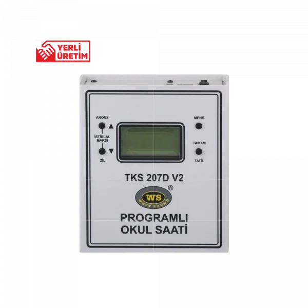West TKS 207 D V2 Dijital Okul Zili 20 Melodili, Duvara Montaj, 24 Ders,