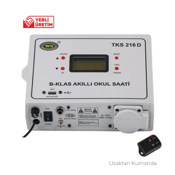 West TKS 216D Akıllı Okul Zil Saati, Uzaktan Kumandalı