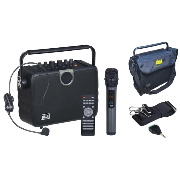 COMPACT W-610EH Taşınabilir Şarj edilebilir Akülü, Çantalı Hoparlör Seti