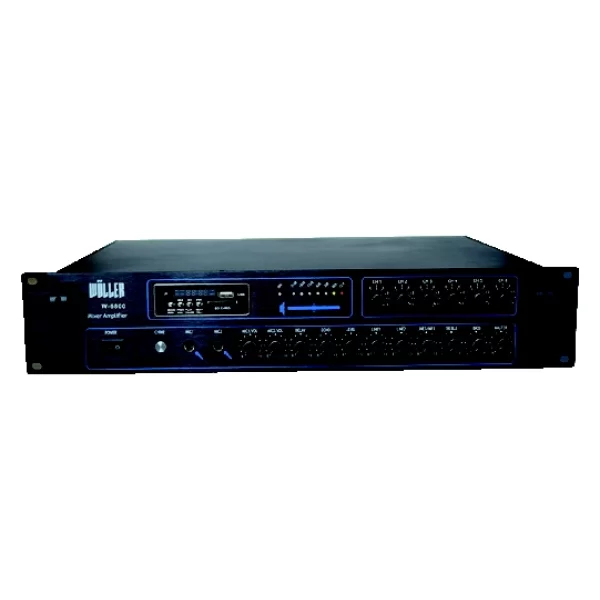 Wöller W-6800 6-zone 800W/100V Mixer-Amplifier| Bluetooth | USB