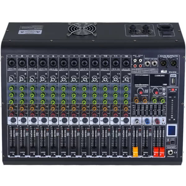 Wöller W12R-1000 Power Mixer 12 Kanal 2x500W/4-ohm USB/BT