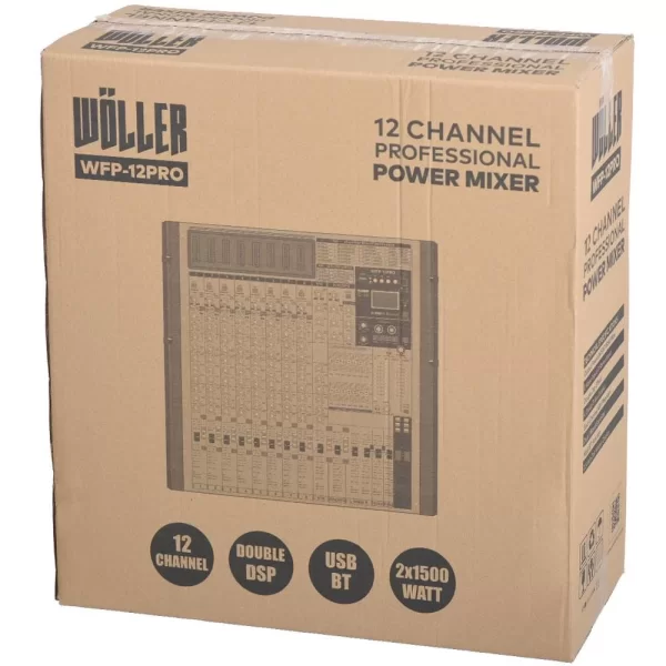 Wöller WFP-12PRO 12 Kanal Power Mikser 2x750W/prg