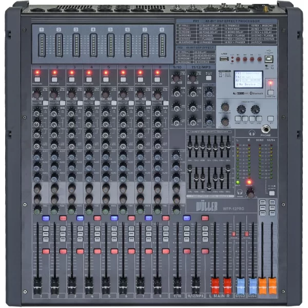 Wöller WFP-12PRO 12 Kanal Power Mikser 2x750W/prg