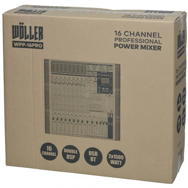 Wöller WFP-16PRO 16 Kanal Power Mikser 2x750W/prg