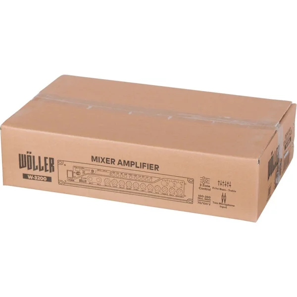 Wöller W-3200 Mixer-Amplifier 3-zone 100W/100V USB/BT