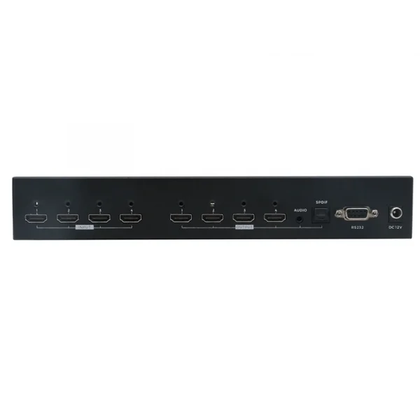 Wox CE-MX44-H2 Lite: 4x4 Matrix Switcher, 4K60 HDMI2.0, EDID management