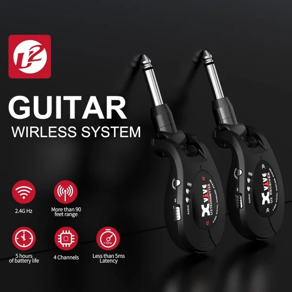 Xvive XV-U2 Kablosuz Gitar Bağlantı Sistemi - Karbon