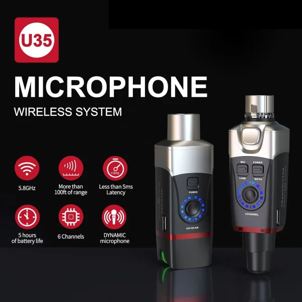 Xvive XV-U35 5.8Ghz Kablosuz Mikrofon Sistemi