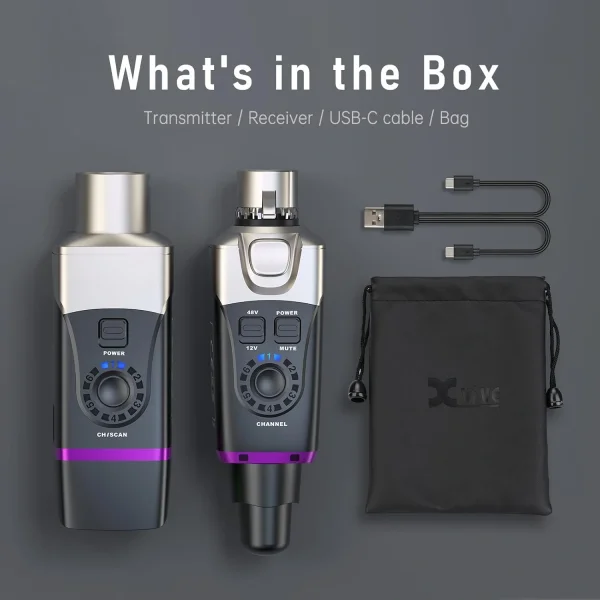Xvive XV-U35C Kondenser Mikrofonlar için 5.8Ghz Kablosuz Bağlantı Sistemi