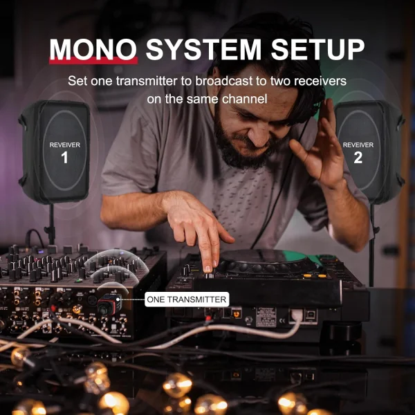 Xvive XV-U35D Kablosuz Mikrofon Sistemi - Çift Mikrofon için Alıcı + Verici Set, Kablolu Mikrofonu Kablosuza çevirici