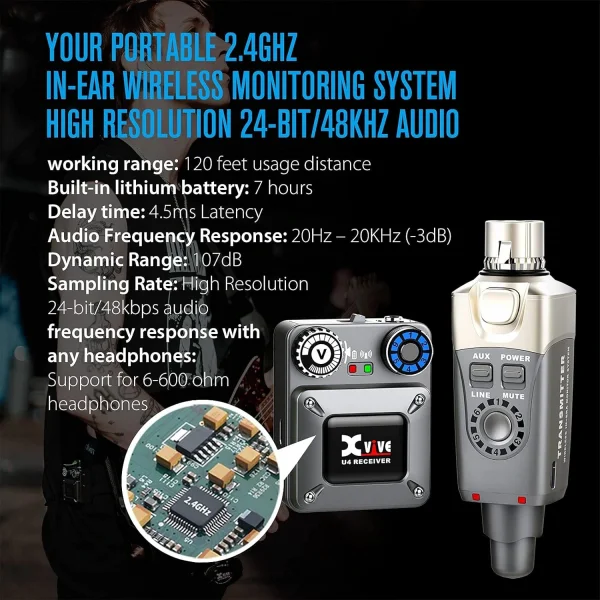 Xvive XV-U4 Kablosuz in-ear Monitör Sistemi