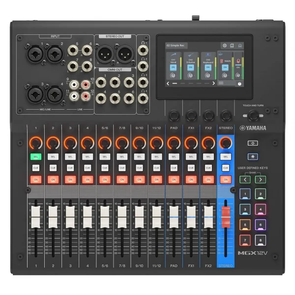 Yamaha MGX12-B 12 Kanal Dijital Mikser / siyah