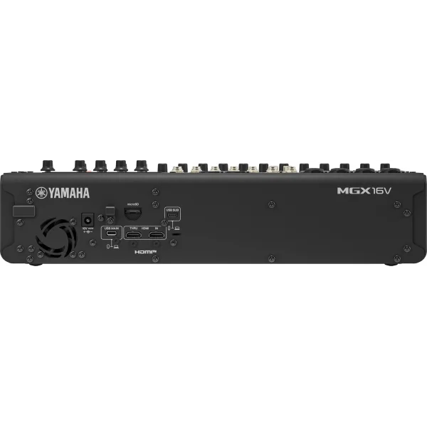 Yamaha MGX16V-B 16-kanal Dijital Ses Mikseri with 4K Video Capture / siyah