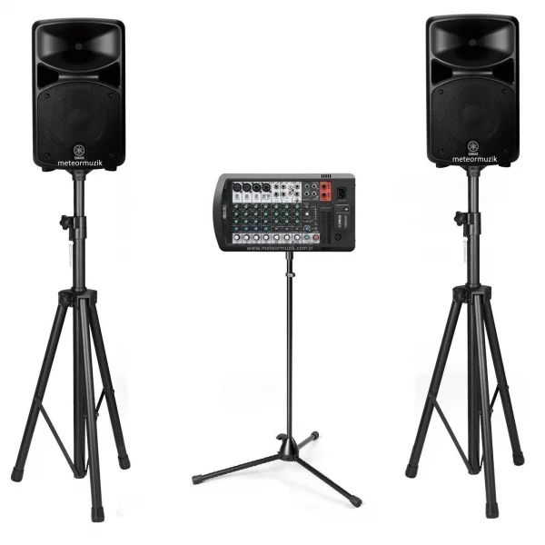 Yamaha STAGEPAS 600BT Compact Ses Sistemi, 2 Ad 10 Hoparlör ve 8 Kanal 10 kanal Mixer
