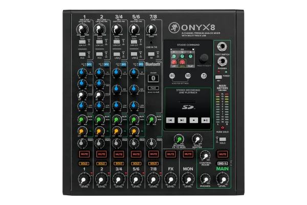 Mackie Onyx8 8-Kanal Analog Mikser (Multi-Track USB)
