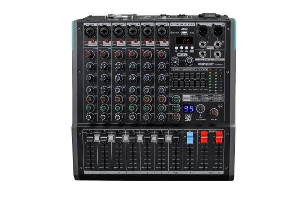 Machtig GPM606 6 Kanal Power-Mixer, 2x250W USB, Kayıt,Bluetooth