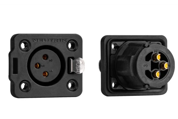 Neutrik NC3FDX-TOP 3 Pin XLR şasi tip Dişi Konnektor, PCB mount, Outdoor, IP65