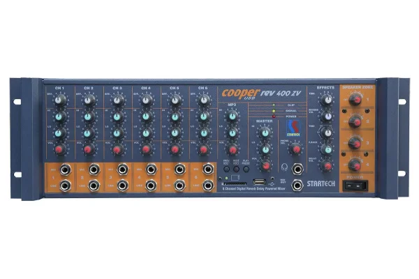 Startech COOPER REV 300 USB Mixer-Amplifier 6 input 300W/4-ohm, Echo & Reverb, İÇ+DIŞ