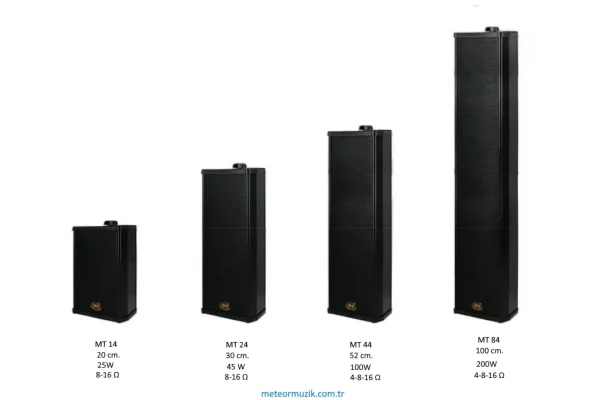 West Sound MT44 Sütun Hoparlör 4x4 + 1 HF, 200W/prg, Seçilebiir 4/816-ohm